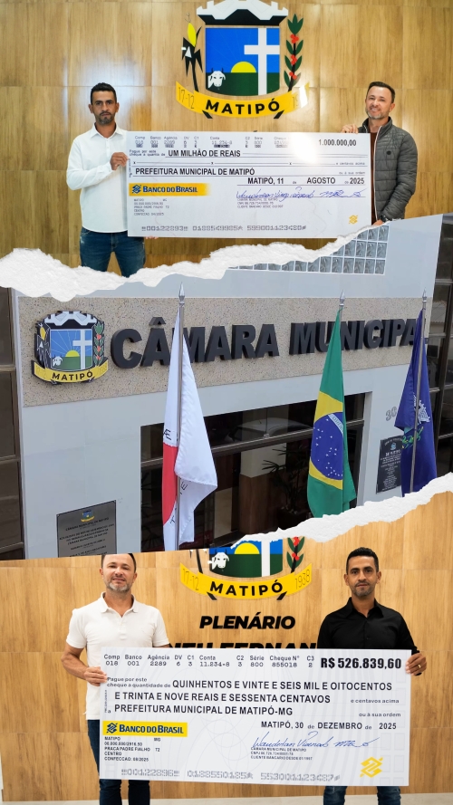 Um marco para Matip&oacute;: a maior devolu&ccedil;&atilde;o de repasses p&uacute;blicos j&aacute; realizada pela C&acirc;mara Municipal.